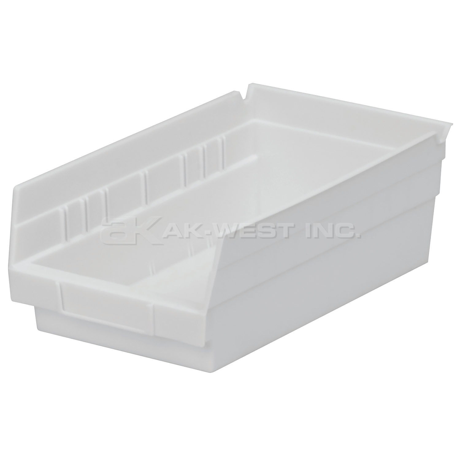 White, 11-5/8" x 6-5/8" x 4" Shelf Bin (12 Per Carton)
