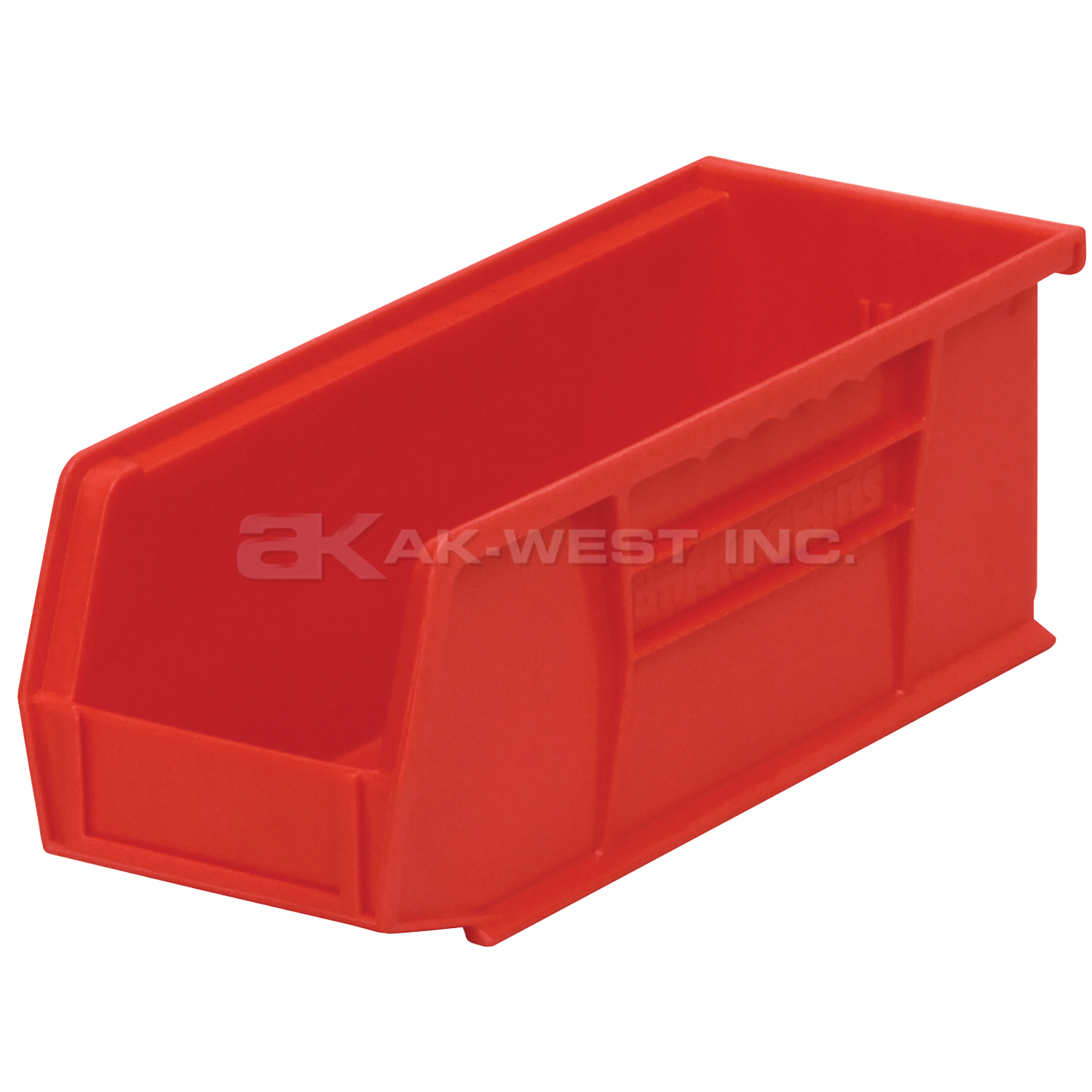 Red, 10-7/8" x 4-1/8" x 4" Hanging and Stacking Bin (12 Per Carton)