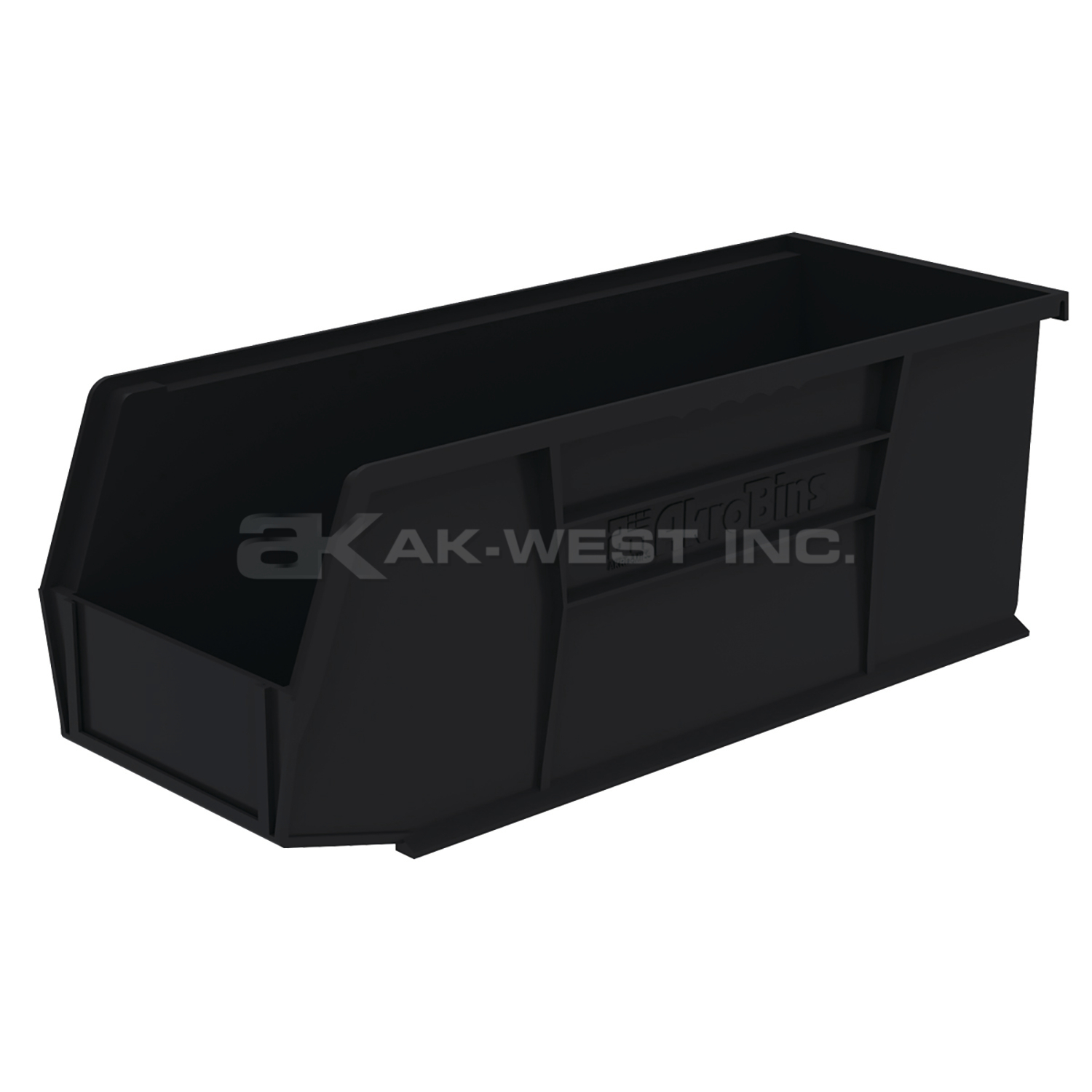 Black, 10-7/8" x 4-1/8" x 4" Hanging and Stacking Bin (12 Per Carton)