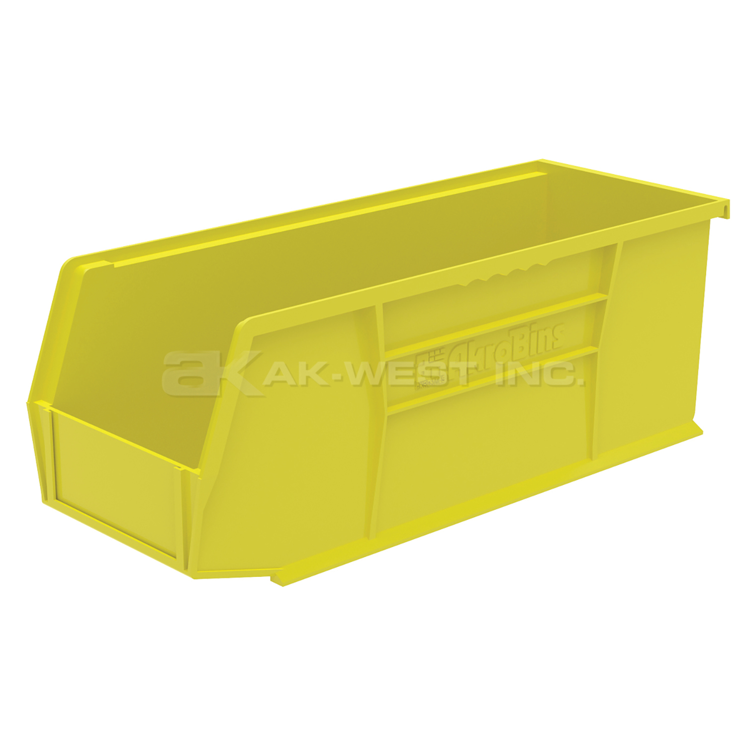 Yellow, 10-7/8" x 4-1/8" x 4" Hanging and Stacking Bin (12 Per Carton)