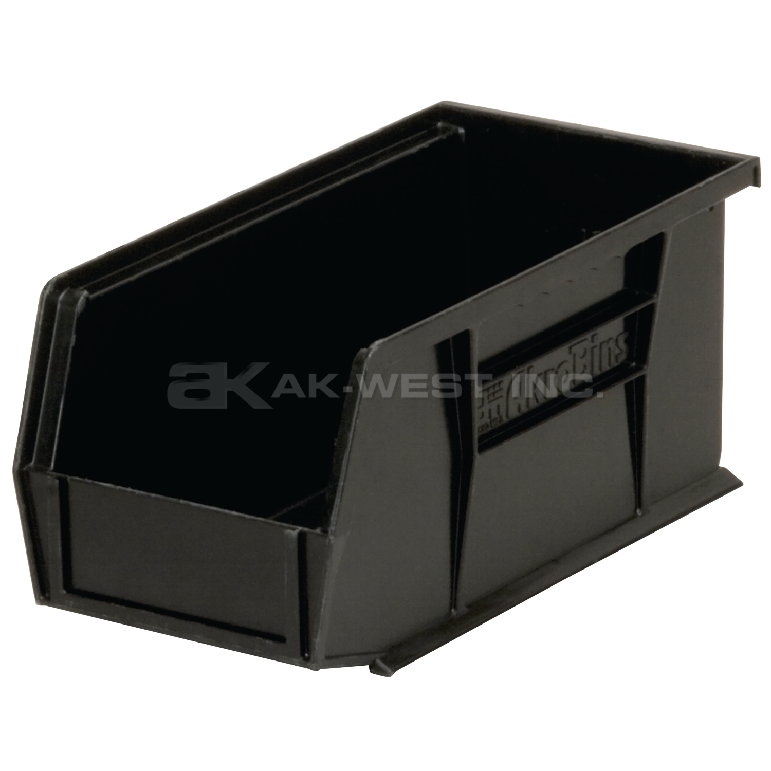 Black, 10-7/8" x 5-1/2" x 5" Hanging and Stacking Bin (12 Per Carton)