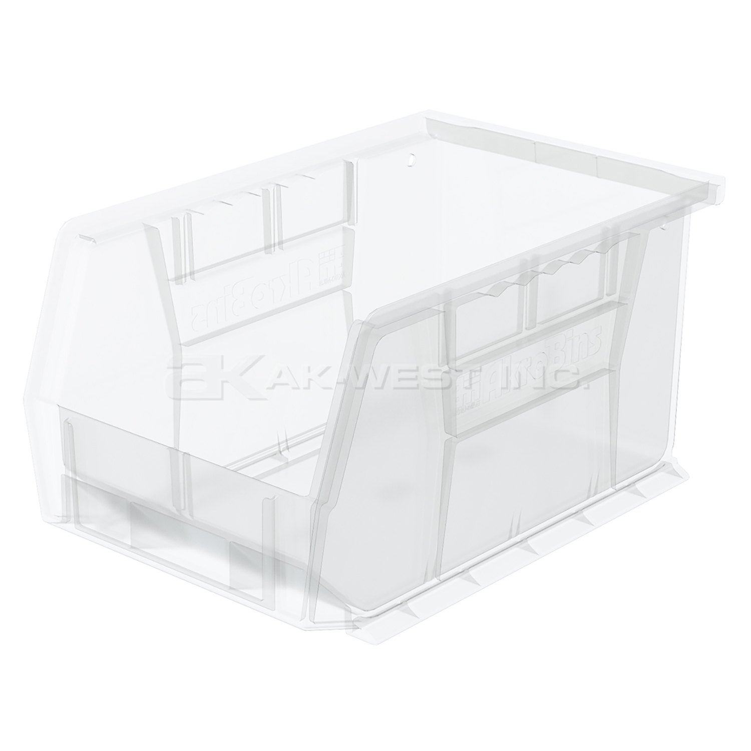 Clear, 9-1/4" x 6" x 5" Hanging and Stacking Bin (12 Per Carton)