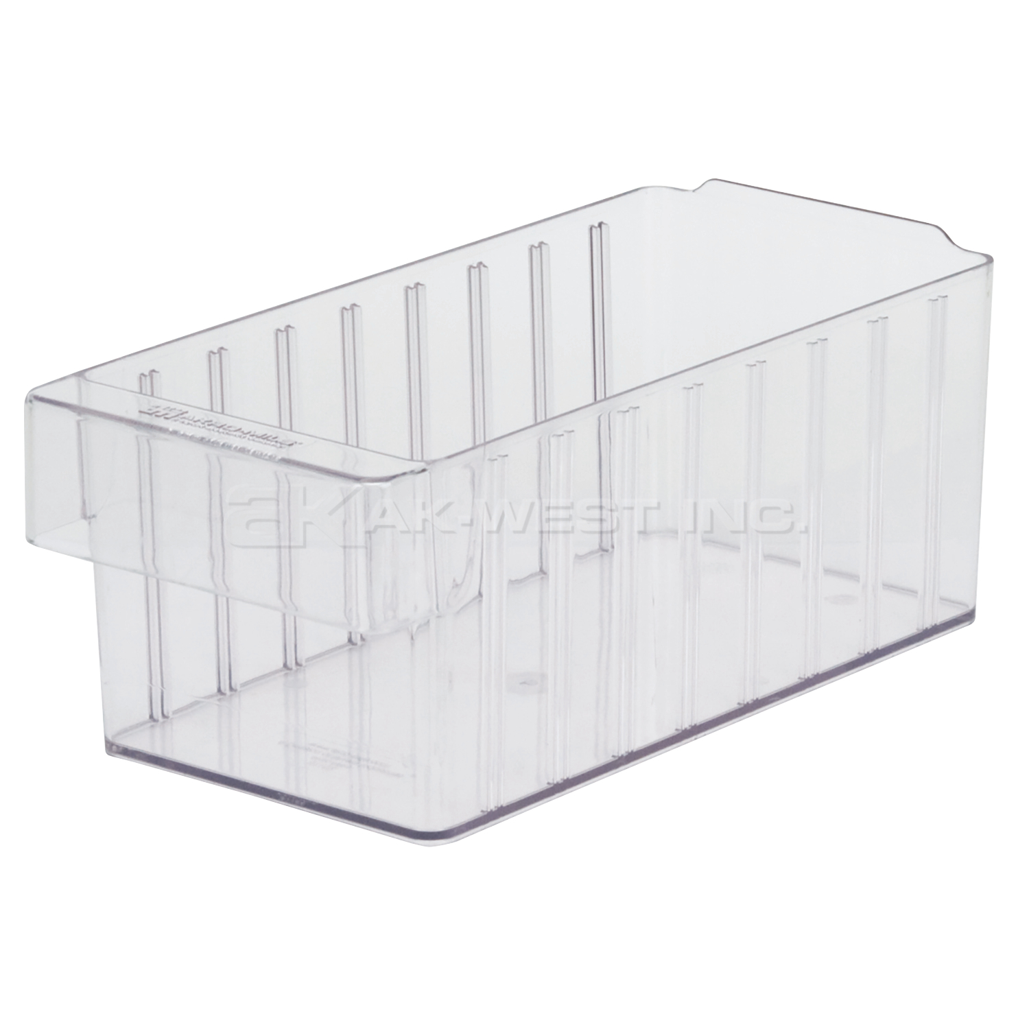 Clear, 12" x 5-9/16" x 4-5/8" Drawer Bin (6 Per Carton)