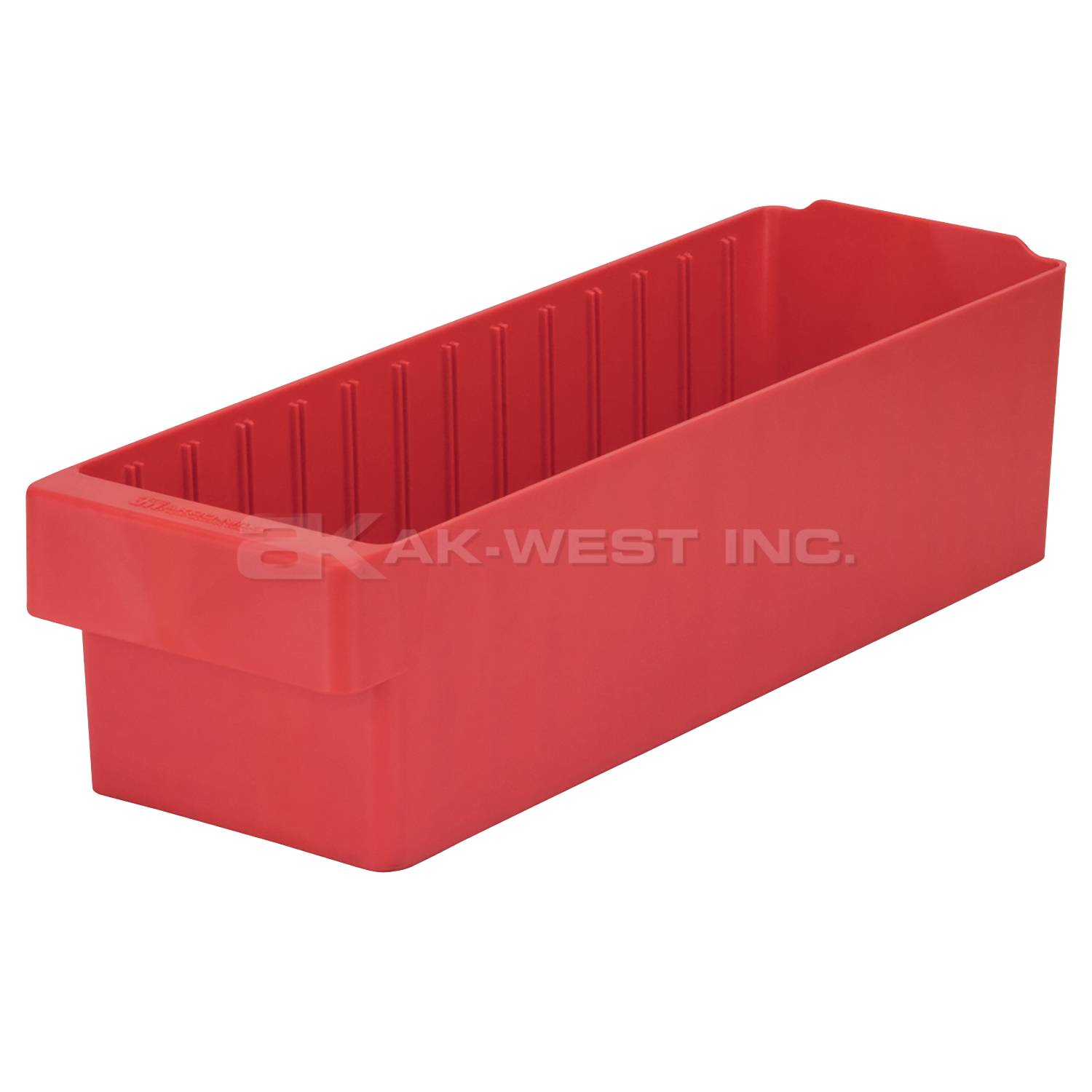 Red, 18" x 5-9/16" x 4-5/8" Drawer Bin (6 Per Carton)