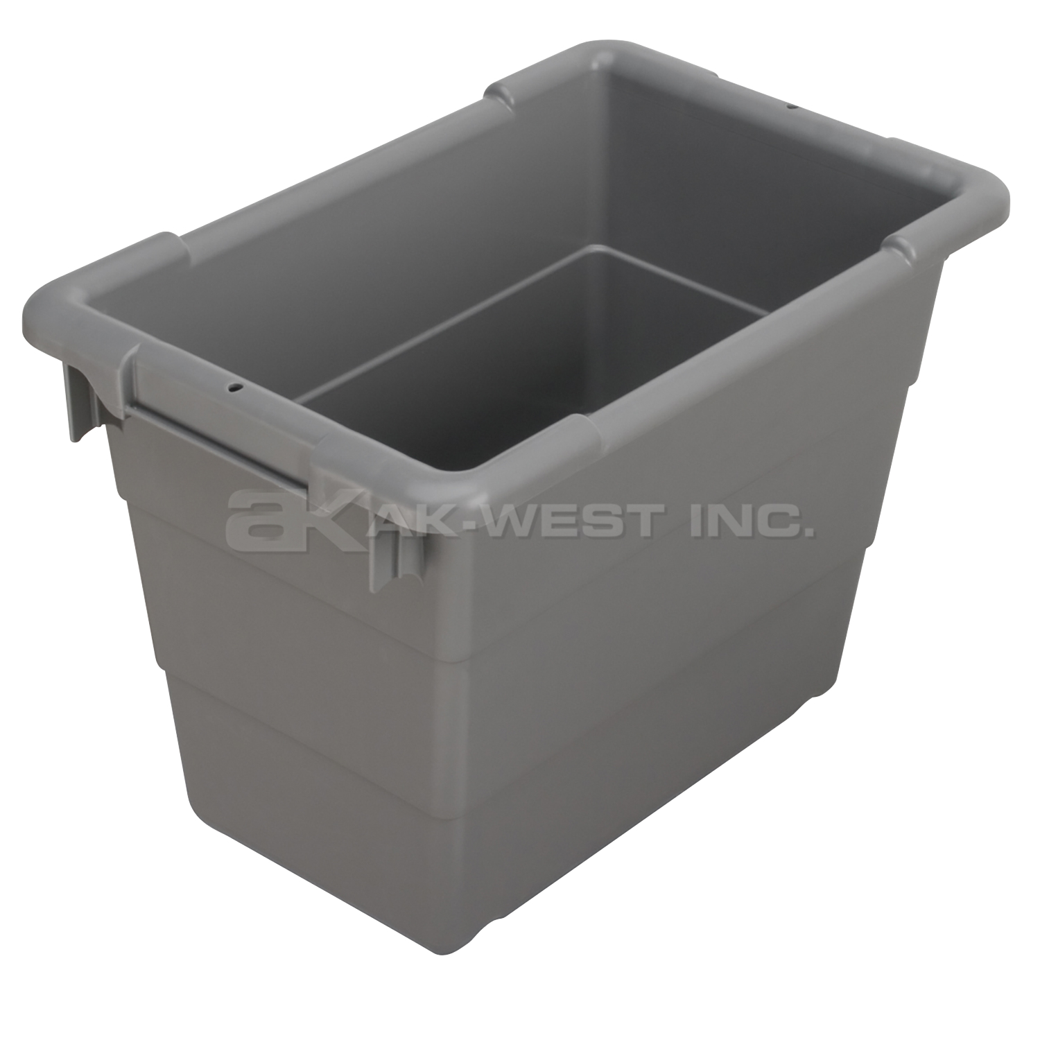 Grey, 17-1/4" x 11" x 12" Cross Stack and Nest Tote (6 Per Carton)