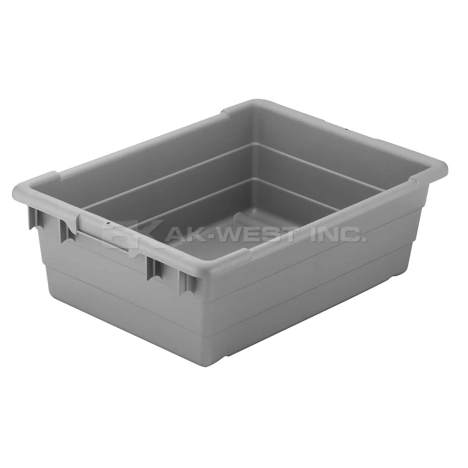 Grey, 23-1/4" x 17-1/4" x 8" Cross Stack and Nest Tote (6 Per Carton)