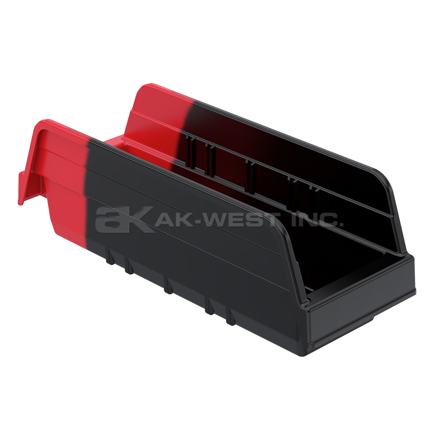 Black/Red, 11-5/8" x 4-1/8" x 4" Indicator Bin (24 Per Carton)