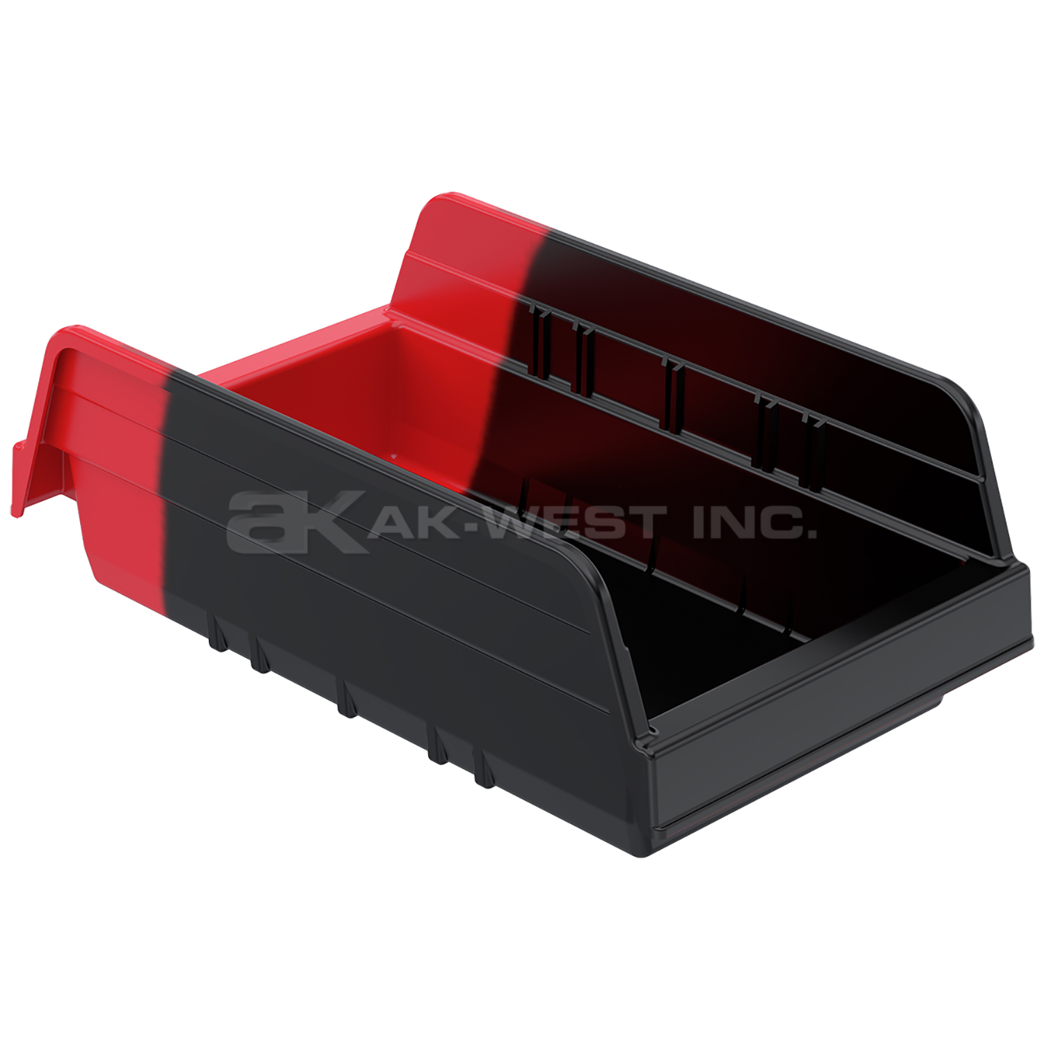 Black/Red, 11-5/8" x 6-5/8" x 4" Indicator Bin (12 Per Carton)