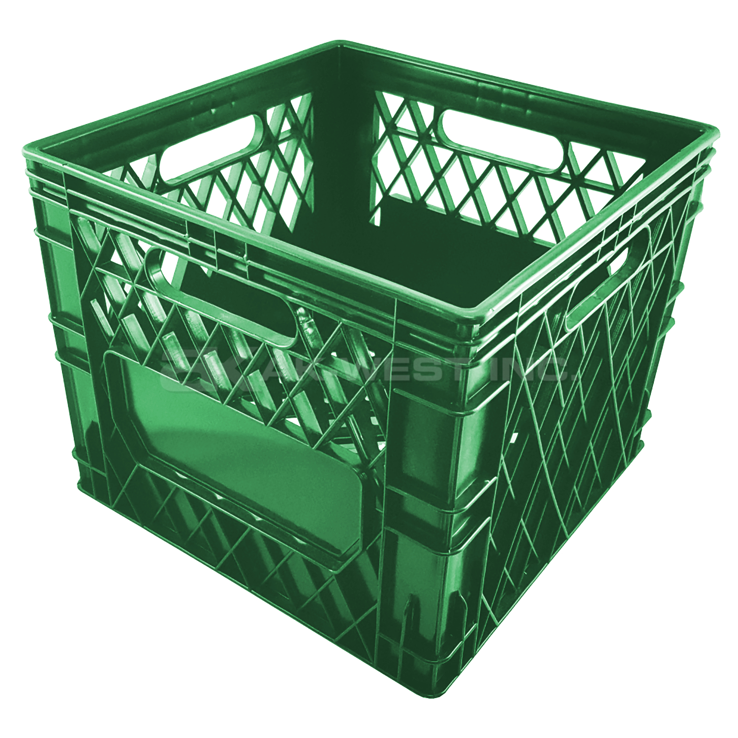 Green, 13"L x 13"W x 11"H, 16 Qt Multi-Purpose Crate