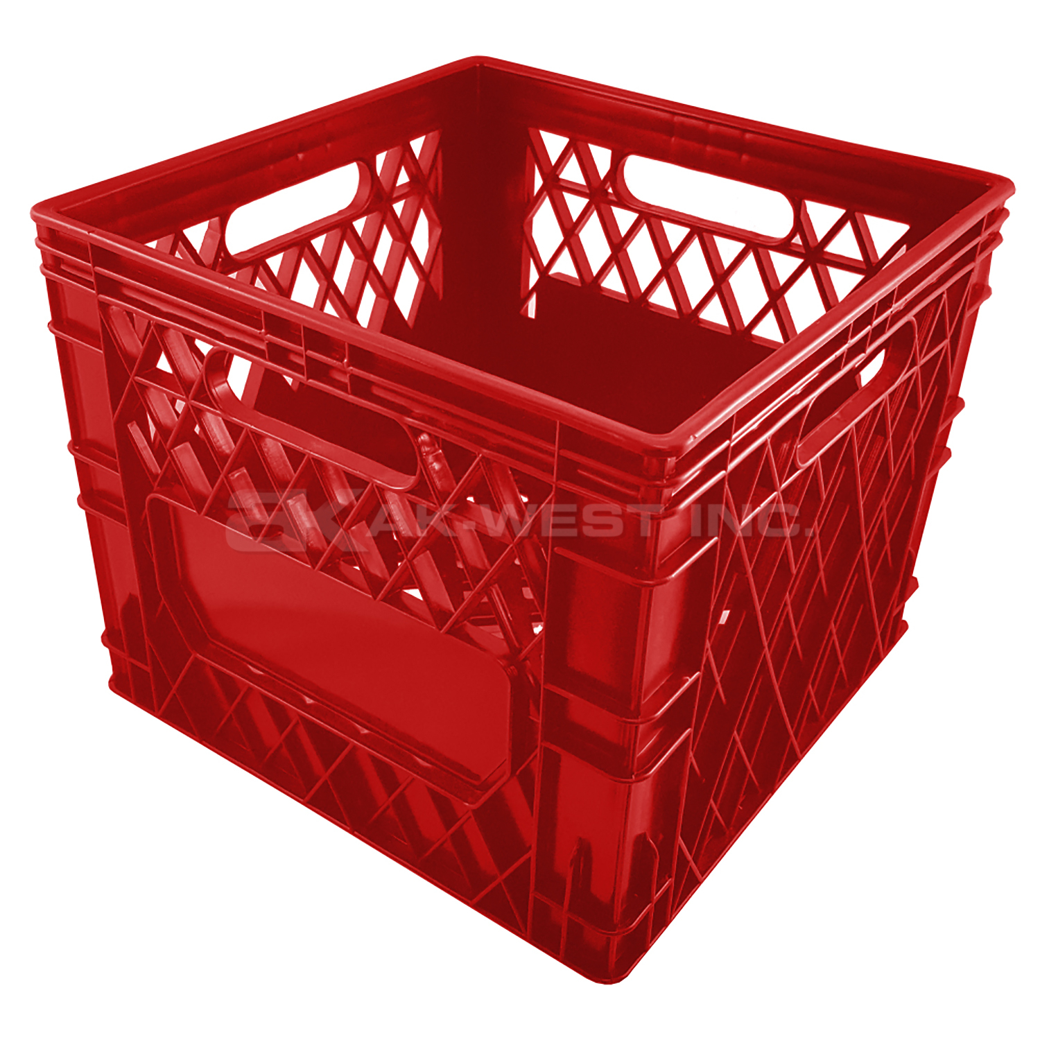 Red, 13"L x 13"W x 11"H, 16 Qt Multi-Purpose Crate